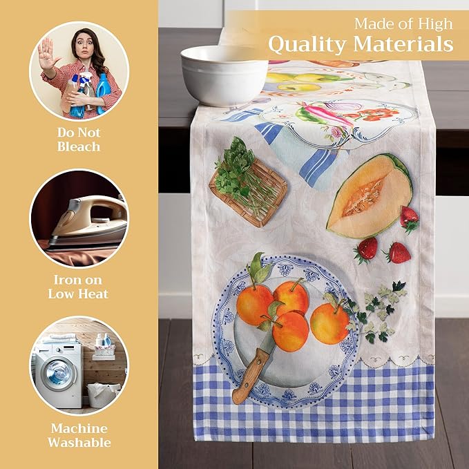 Maison d' Hermine Table runner 100% Cotton Single Layer Table Runners 108 - Image 3