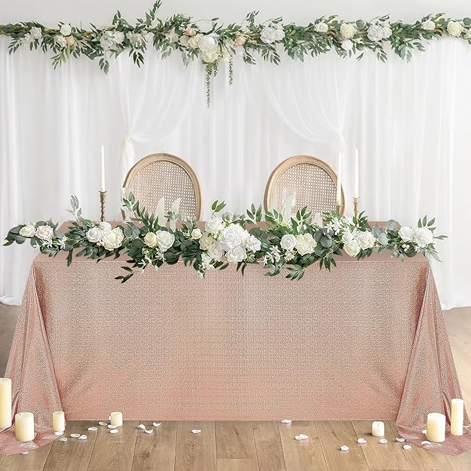 Fitable Rose Gold Sequin Tablecloth - Image 2