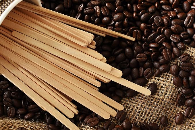 Makerstep Birch Wood Coffee Stirrers, 7 Inch Coffee Stir Sticks Eco-friendly - Image 6
