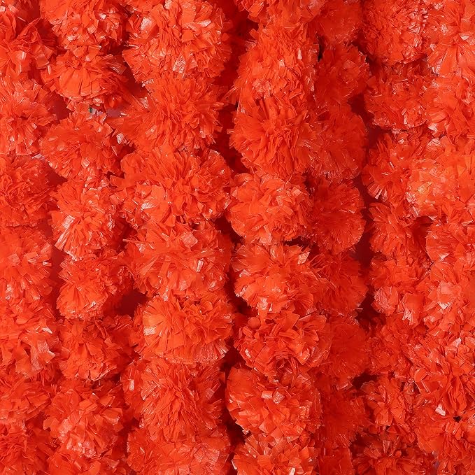 Artificial Marigold Flower Garland by Hashcart
