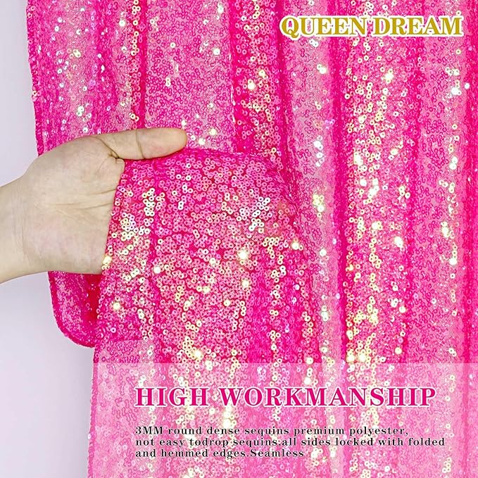 Sequin Backdrop Curtains Wedding Photo Backdrop Glitter Birthday Bridal Party - Image 3