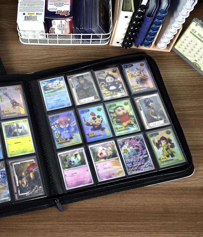 12 Pockets Premium Card Binder 480 Cards Trading Card Binders Side Load Card - Image 6