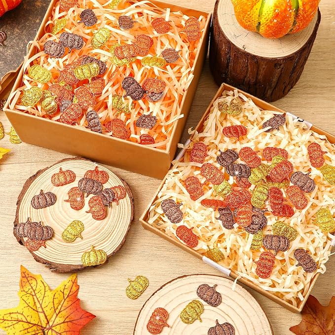 MARFOREVER Fall Felt Pumpkin Glitter Confetti - Image 7
