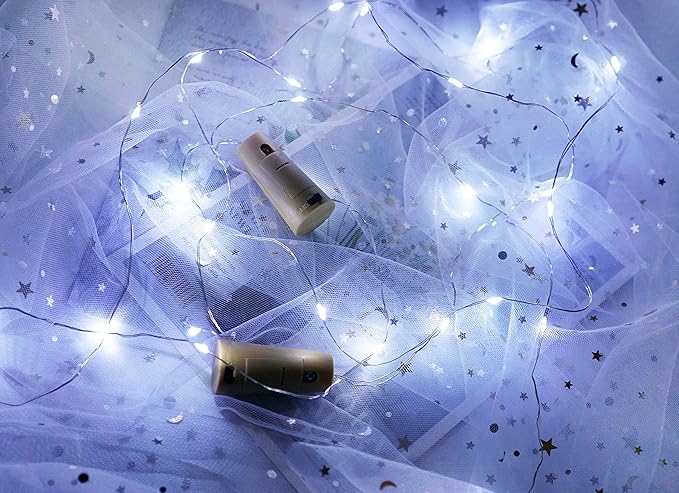 Wine Bottle Lights with Cork Switch, 15 LED 8 Pack Battery Operated Mini Fairy - Image 5