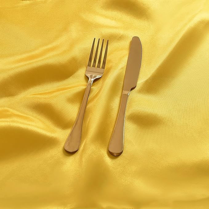 50 Pieces Gold Satin Napkins, Silky Soft Smooth Washable Napkins - Image 5