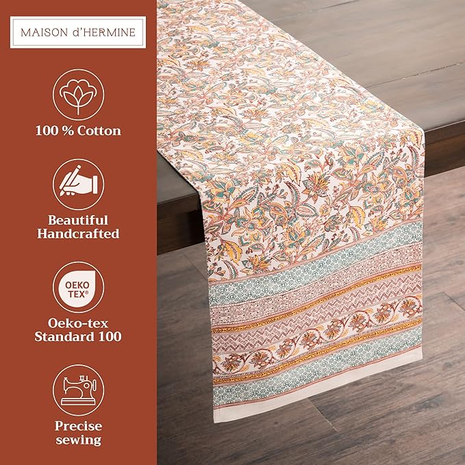 Maison d' Hermine Table Runner 100% Cotton Double Layer Table Runners 72 inches - Image 2