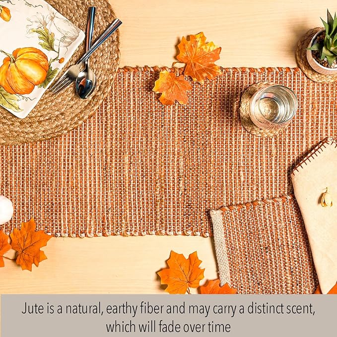 Chardin home Natural Jute Table Runner 13x72 Inch – Vintage Boho Rustic Table - Image 2
