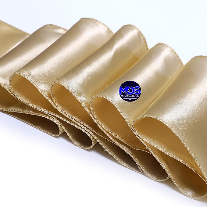 MDS Pack of 300 PCS Satin Chair Sashes Charmeuse Sateen Dining Chair Bows - Image 4