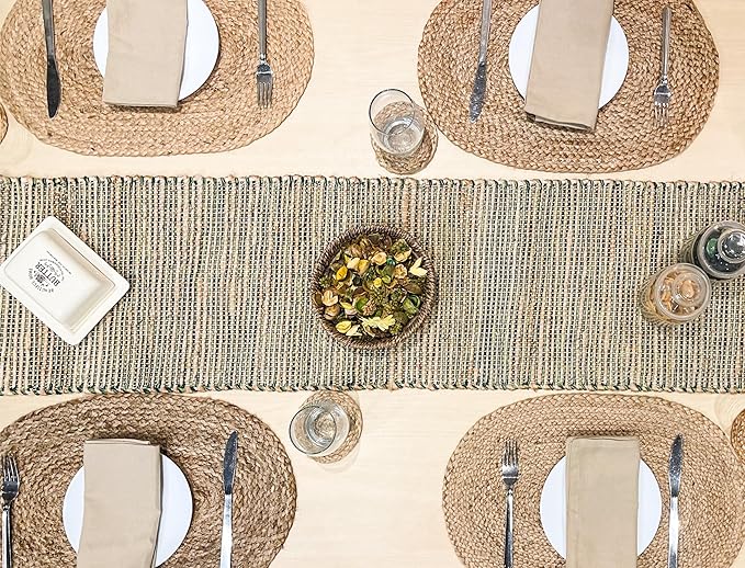 Chardin Home Natural Jute Table Runner 13x72 Inch – Vintage Boho Rustic Table - Image 7