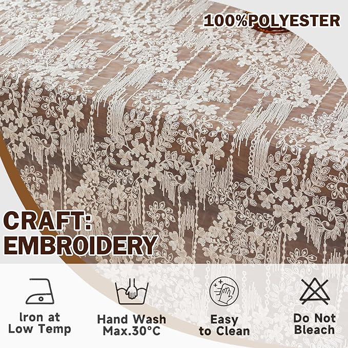 Lace Embroidered Tablecloth. Square Lace Vintage Tablecloth Dustproof Table - Image 5