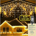 KNONEW 99ft 1216 LED Christmas Lights Outdoor Decorations by KNONEW