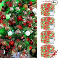 Red and Green Christmas String Lights, 4 Pack Fairy Lights Battery Operated by BOSSERN