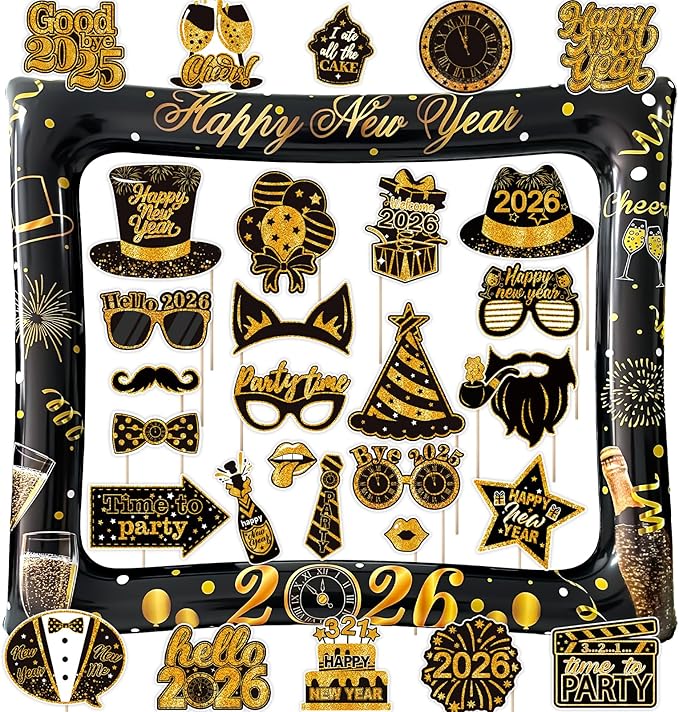 2026 New Year Photo Booth Inflatable Frame Kit by Pedel