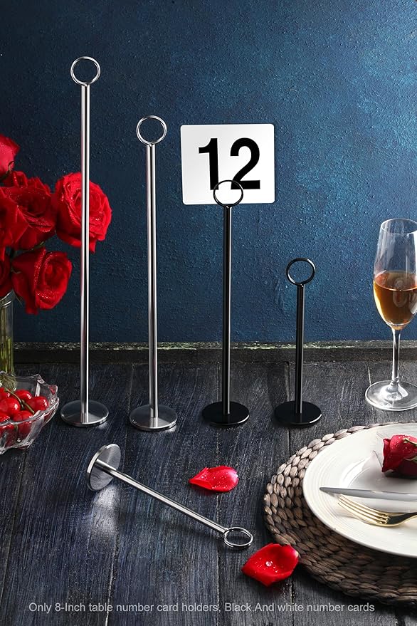 New Star Foodservice 27686 Ring Clip Table Number Card Holders, w/Number Cards - Image 7