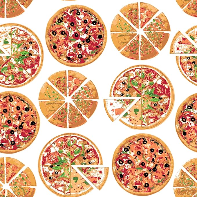 Urban Villa Dinner Napkins Pizza Print Cloth Napkins Oversized 20x20 Inches - Image 2