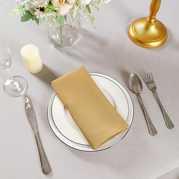 Cloth Napkins 20x20 inch Washable Polyester Dinner Napkins Soft Table Napkins - Image 7