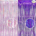 BRAVESHINE 1 Purple 1 Pink Streamers Party Photo Backdrop by BRAVESHINE