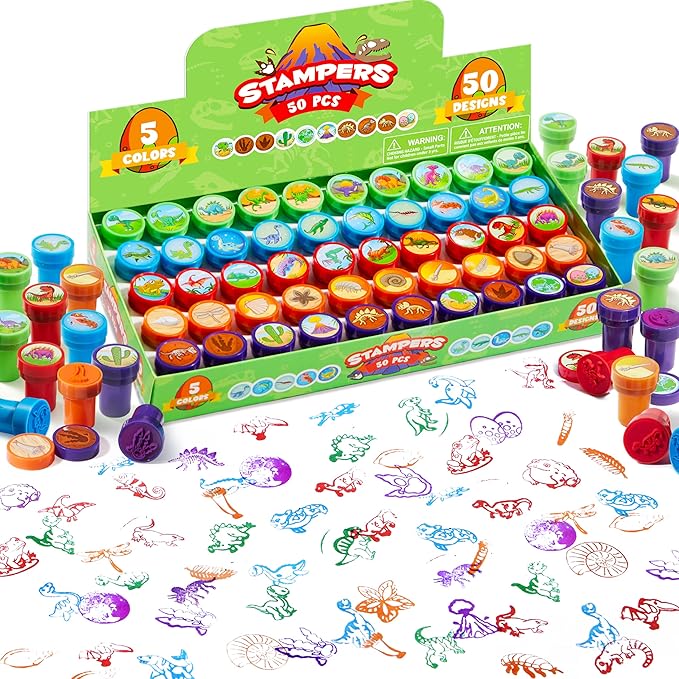 JOYIN 50PCS Dinosaur Stamps for Kids, 50 Different Designs, Sea Creatures by JOYIN