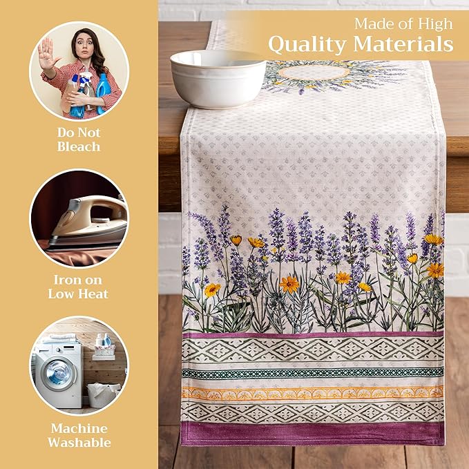 Maison d' Hermine Table Runner 100% Cotton Double Layer Table Runners 108 - Image 3