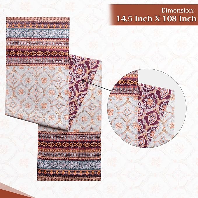 Maison d' Hermine Table Runner 100% Cotton Double Layer Table Runners 108 - Image 4