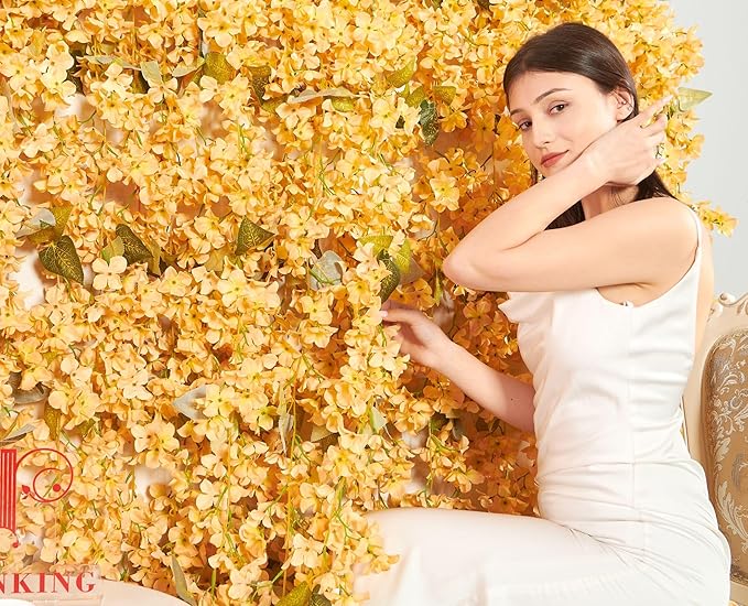 Flower Garland, Artificial Hydrangea Vine Flowers, Hanging Fake Hydrangeas Vine - Image 4
