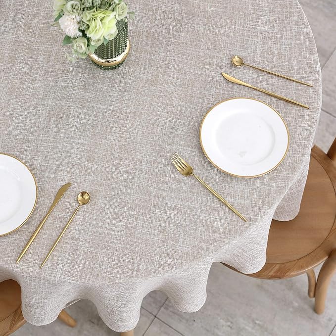 maxmill Flaxy Faux Linen Tablecloth - Image 3