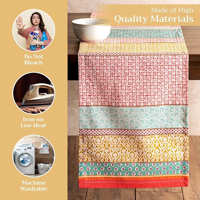 Maison d' Hermine Table runner 100% Cotton Single Layer Table Runners 108 - Image 3