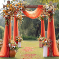 Arch Drapes for Wedding Arch Draping Fabric Terracotta Sheer Backdrop Curtain by Gogoparti