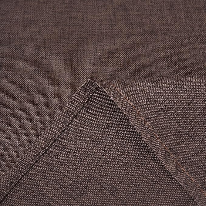 NLMUVW Brown Linen Tablecloth Round Tables, Small Chocolate Table Cloth - Image 4