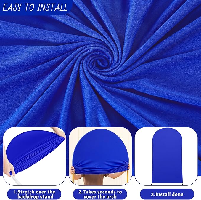 6FT Royal Blue Arch Backdrop Cover - Image 4