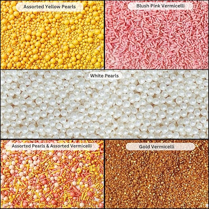 Confect Sprinkles – 5 Pack Assorted Cake Decorating Mix – Celebration Spring & - Image 2