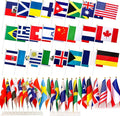 200 Countries International Stick Flags of the World Small Mini Hand Held Flags by LyButty