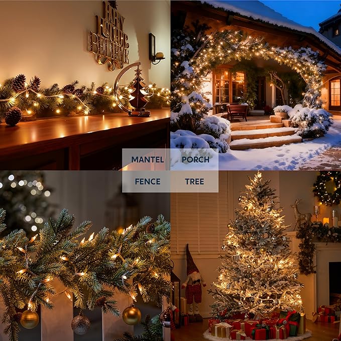 Joiedomi Christmas String Lights Indoor, 300 Mini Warm Fairy Light, 64.5FT - Image 8