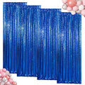 ShinyBeauty Sequin Curtains 4 Panels Royal Blue Sequin Backdrop Shimmer by ShinyBeauty