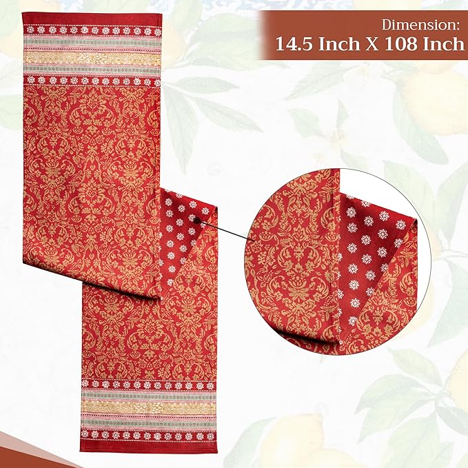Maison d' Hermine Table Runner 100% Cotton Double Layer Table Runners 108 - Image 4