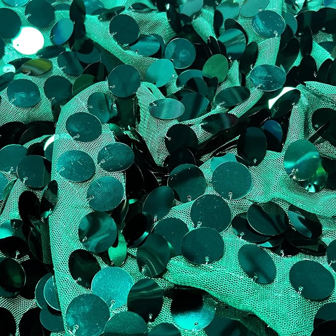 HH 9x9FT Green Big Sequin Backdrop Curtains, Sequin Photo Backdrop Payette - Image 4