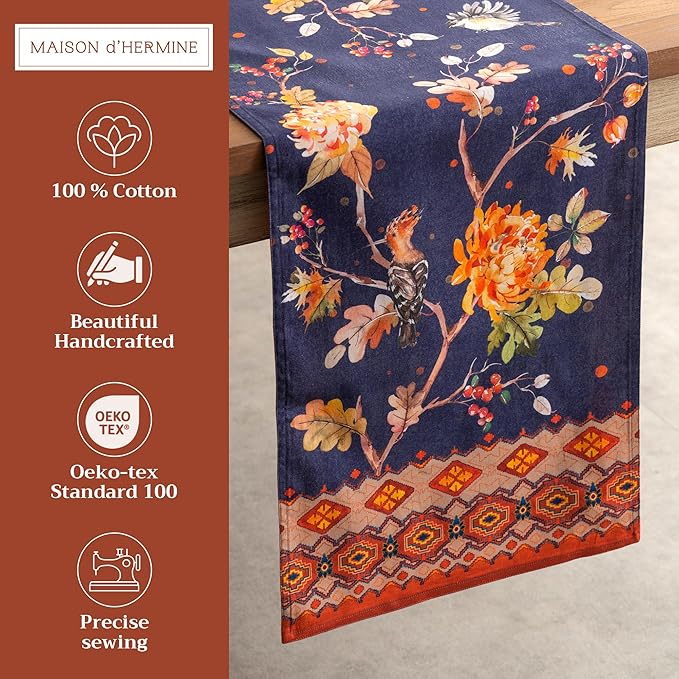 Maison d' Hermine Table Runner 100% Cotton Double Layer Table Runners 108 - Image 2
