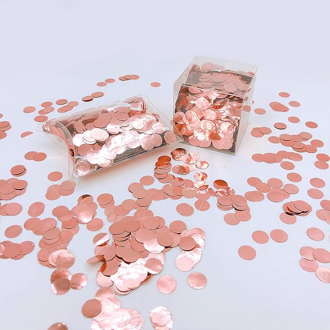 Rose-Gold Foil Metallic Round Table Scatter Dots Mylar Table Confetti Wedding - Image 4
