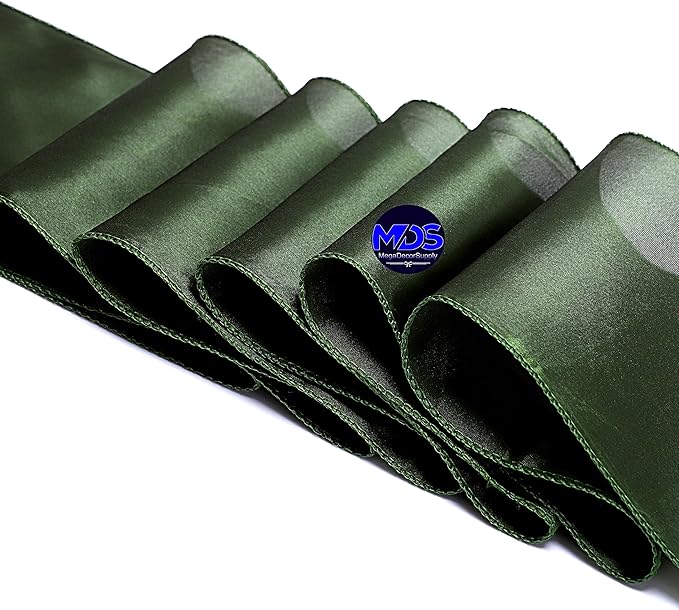 MDS Pack of 300 PCS Satin Chair Sashes Charmeuse Sateen Dining Chair Bows - Image 4