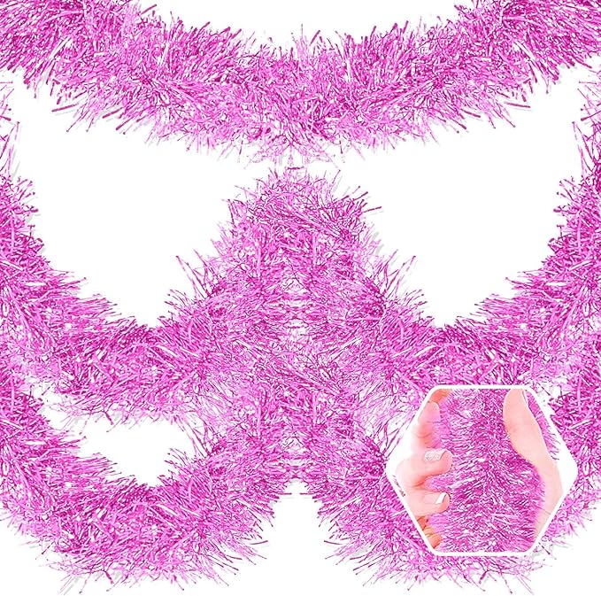 50 Feet Christmas Foil Fringe Banner Metallic Tassle Garland Metallic Backdrop by Ferwzsr