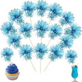 Ephlyn 30Pcs Foil Firework Cupcake Toppers Sparkle Tinsel Cupcake Picks Happy by Ephlyn