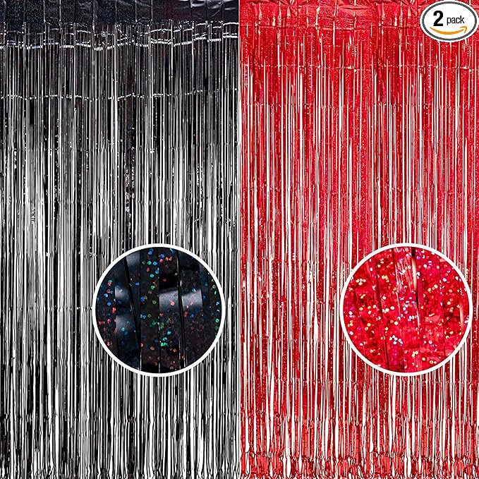 Foil Fringe Curtain Party Decorations by BRAVESHINE