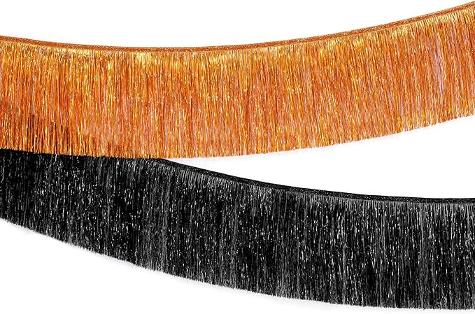 KatchOn, XtraLarge Black and Orange Fringe Banner by KatchOn