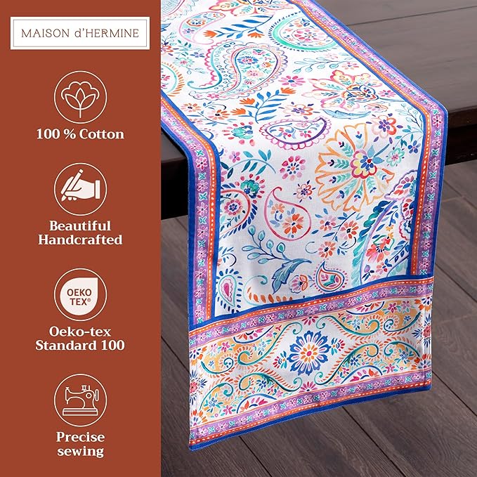 Maison d' Hermine Table Runner 100% Cotton Double Layer Table Runners 108 - Image 2