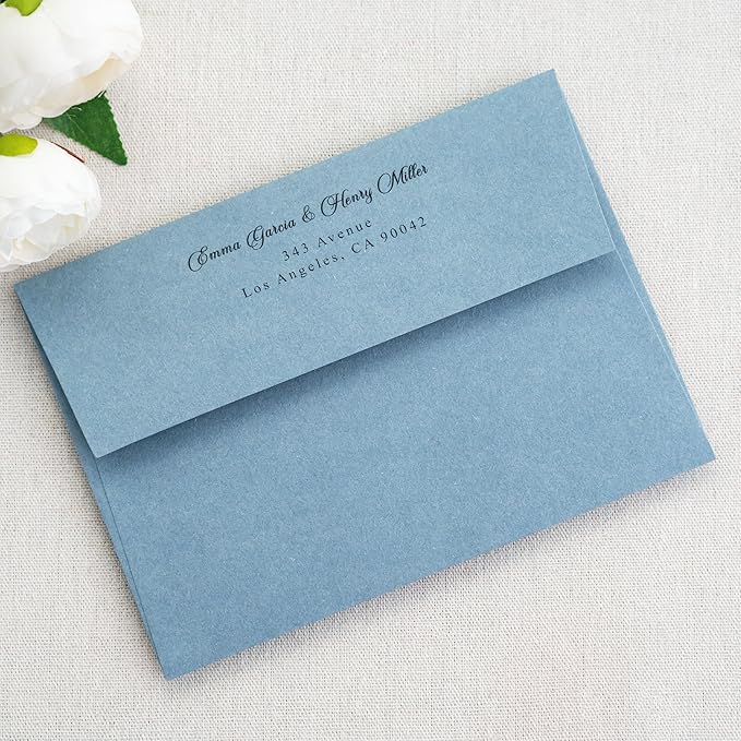 PONATIA 50 Pieces 5x7 Envelopes, Dusty Blue A7 Envelopes Self Seal - Image 8