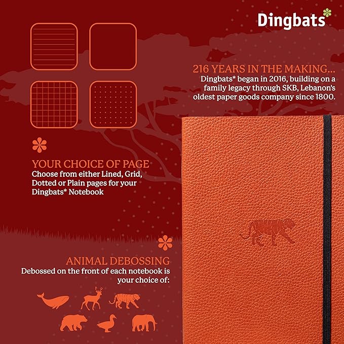 Dingbats A5+ Wildlife Notebook Journal Softcover, Cream 100gsm Ink-Proof Paper - Image 2