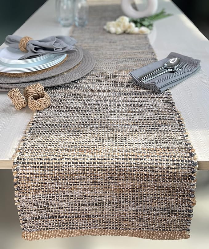 Chardin home Natural Jute Table Runner 13x108 Inch – Vintage Boho Rustic Table - Image 7