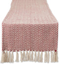 DII Woven Basic Tabletop Collection, Chevron Table Runner, Barn Red by DII