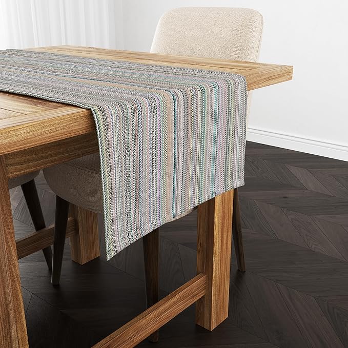 Ruvanti 100% Cotton Table Runner 108 Inches Long, Stain Resistant, Washable & - Image 7