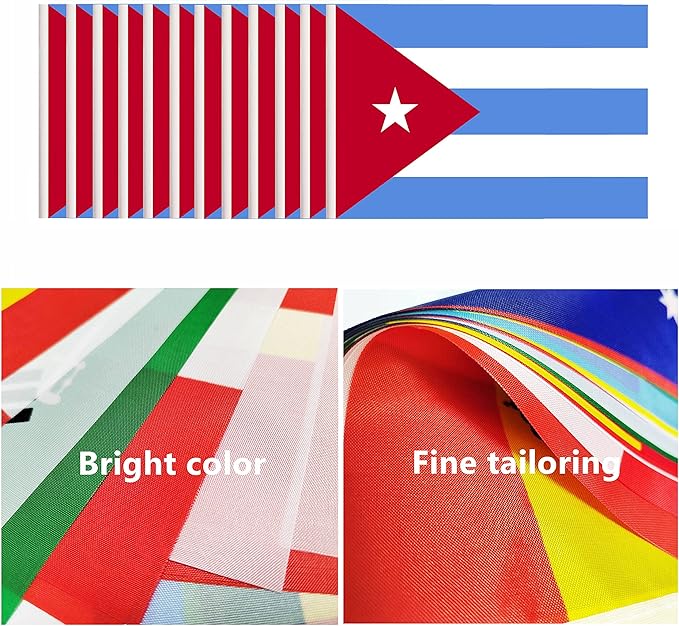 12 Pack Cuba Desk Flags Set, Cuban Small Mini Table Office Flags - Image 4